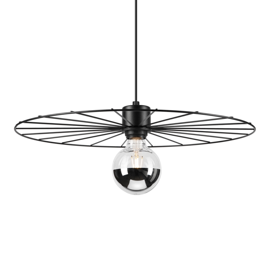 Suspension filaire MONTANA 1xE27/15W/230V d. 45 cm noir