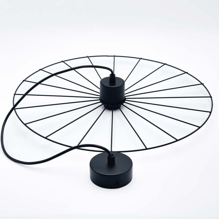 Suspension filaire MONTANA 1xE27/15W/230V d. 45 cm noir