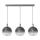 Suspension filaire MONTE 3xE27/60W/230V d. 20 cm chrome mat