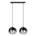 Suspension filaire MOONLIGHT 2xE27/15W/230V noir