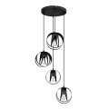 Suspension filaire MOONLIGHT 4xE27/15W/230V noir