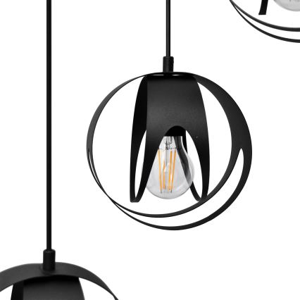 Suspension filaire MOONLIGHT 4xE27/15W/230V noir