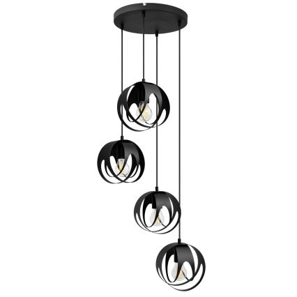 Suspension filaire MOONLIGHT 4xE27/15W/230V noir