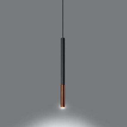 Suspension filaire MOSAIC 1xG9/12W/230V noire/cuivre