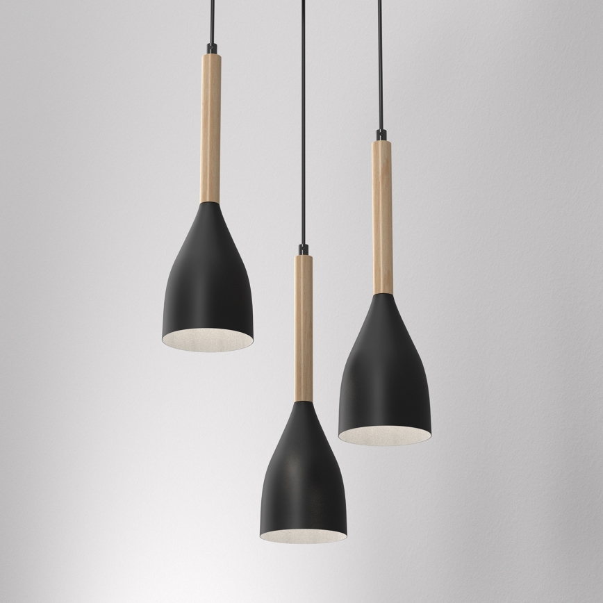 Suspension filaire MUZA 3xE27/60W/230V rond