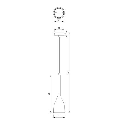 Suspension filaire MUZA NEW 1xE27/60W/230V blanche