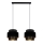 Suspension filaire NESS 2xE27/60W/230V noire