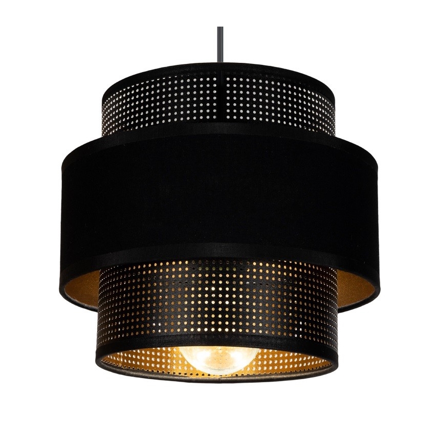Suspension filaire NESS 3xE27/60W/230V d. 45 cm noire