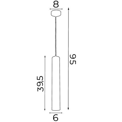 Suspension filaire NEST 1xGU10/8W/230V noir/chrome brillant