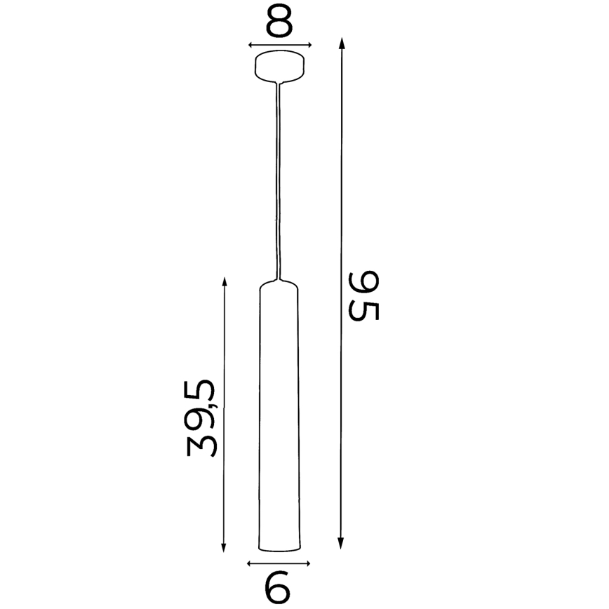 Suspension filaire NEST 1xGU10/8W/230V noir/chrome brillant