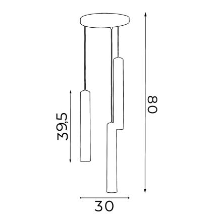 Suspension filaire NEST 3xGU10/8W/230V blanc/chrome brillant