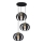Suspension filaire NEWTON 3xE27/15W/230V noir