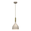 Suspension filaire NOAK 1xE27/15W/230V beige/doré