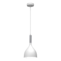 Suspension filaire NOAK 1xE27/15W/230V blanc/chrome brillant