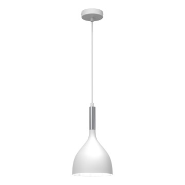 Suspension filaire NOAK 1xE27/15W/230V blanc/chrome brillant