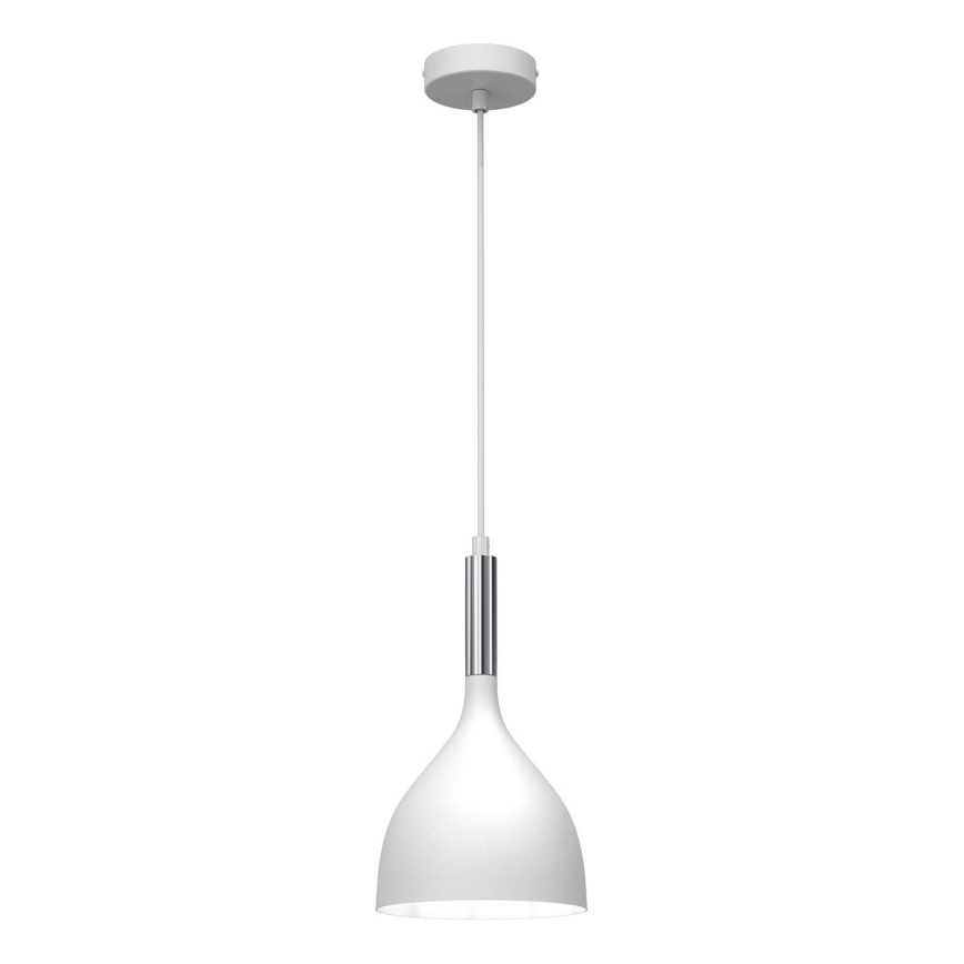 Suspension filaire NOAK 1xE27/15W/230V blanc/chrome brillant