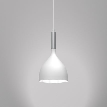 Suspension filaire NOAK 1xE27/15W/230V blanc/chrome brillant