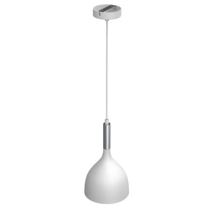 Suspension filaire NOAK 1xE27/15W/230V blanc/chrome brillant
