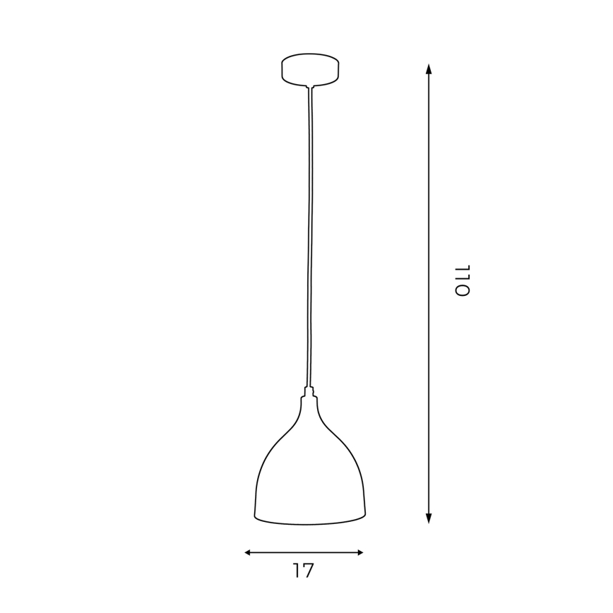 Suspension filaire NOAK 1xE27/15W/230V gris