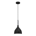 Suspension filaire NOAK 1xE27/15W/230V noir/chrome brillant
