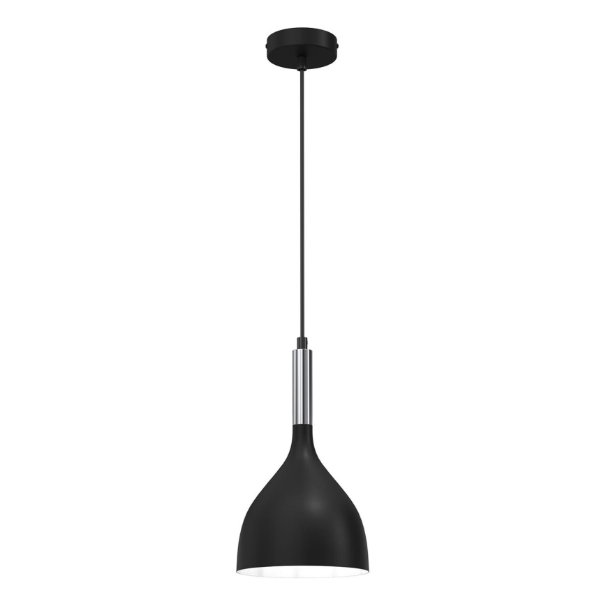 Suspension filaire NOAK 1xE27/15W/230V noir/chrome brillant
