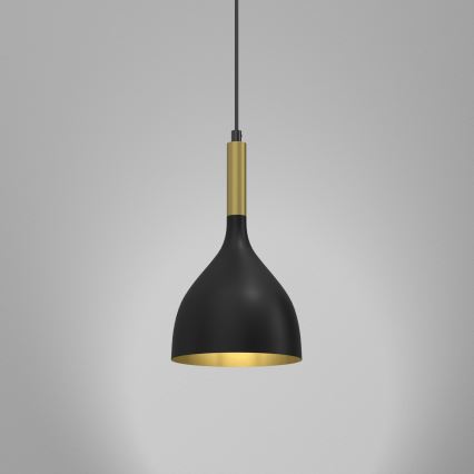 Suspension filaire NOAK 1xE27/15W/230V noir/doré