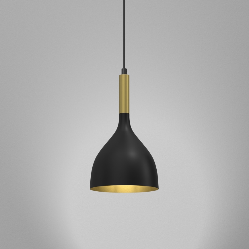Suspension filaire NOAK 1xE27/15W/230V noir/doré