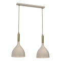 Suspension filaire NOAK 2xE27/15W/230V beige/doré