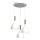 Suspension filaire NOAK 3xE27/15W/230V blanc/doré