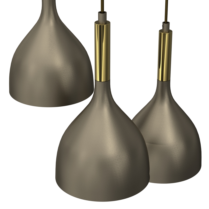 Suspension filaire NOAK 3xE27/15W/230V laiton/doré