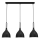 Suspension filaire NOAK 3xE27/15W/230V noir/chrome brillant