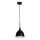 Suspension filaire NOAK WOOD 1xE27/15W/230V noir/hêtre