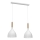 Suspension filaire NOAK WOOD 2xE27/15W/230V blanc/hêtre
