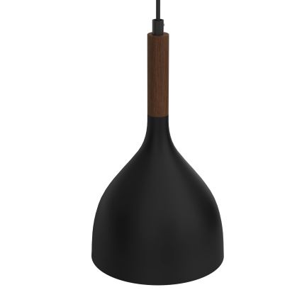 Suspension filaire NOAK WOOD 2xE27/15W/230V noir/hêtre