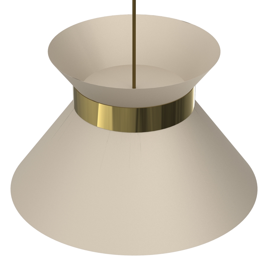 Suspension filaire NORGE 1xE27/15W/230V beige/doré