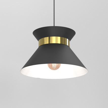 Suspension filaire NORGE 1xE27/15W/230V noir/doré