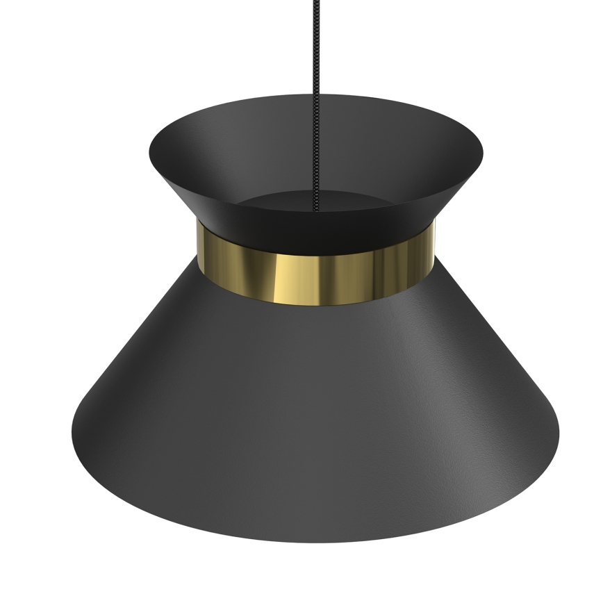 Suspension filaire NORGE 1xE27/15W/230V noir/doré