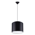 Suspension filaire NOVA 1xE27/15W/230V d. 30 cm noir