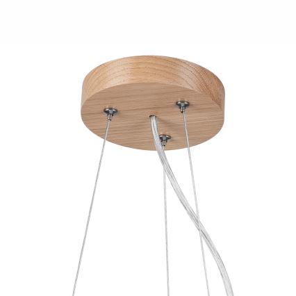 Suspension filaire OAK SLIM 2xE27/60W/230V ø 37 cm chêne