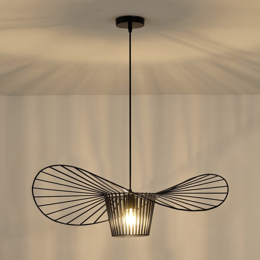 Suspension filaire OGGI 1xE27/40W/230V d. 60 cm noir