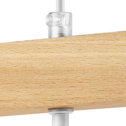 Suspension filaire ORAZIO 4xE27/60W/230V hêtre