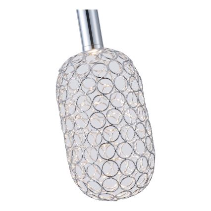 Suspension filaire PERFORATO LED/6,3W/230V 3000K chrome brillant d. 13 cm