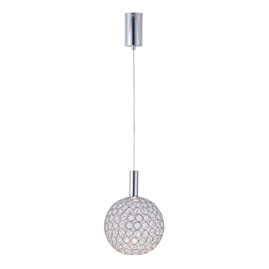 Suspension filaire PERFORATO LED/6,3W/230V 3000K chrome brillant d. 20 cm