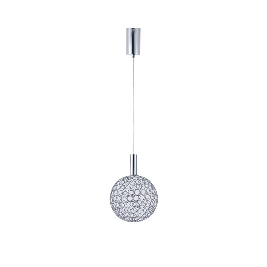 Suspension filaire PERFORATO LED/6,3W/230V 3000K chrome brillant d. 20 cm