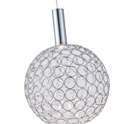 Suspension filaire PERFORATO LED/6,3W/230V 3000K chrome brillant d. 20 cm
