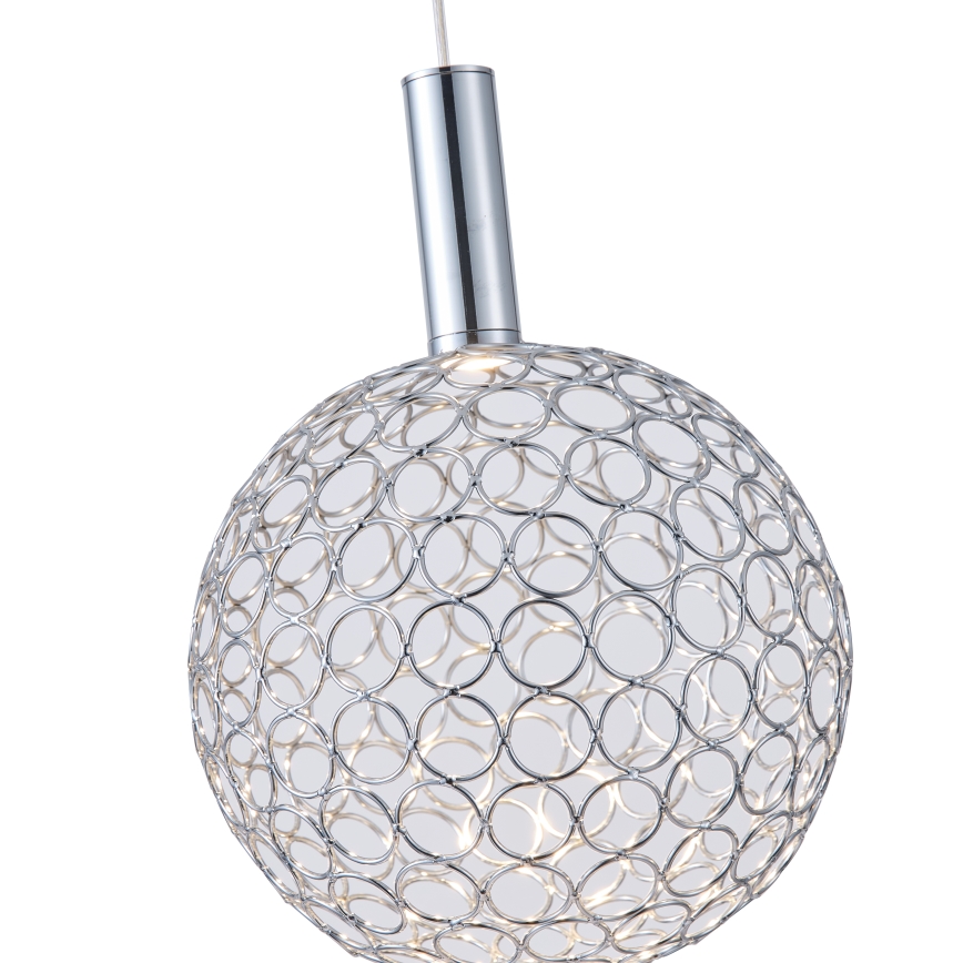 Suspension filaire PERFORATO LED/6,3W/230V 3000K chrome brillant d. 20 cm
