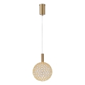 Suspension filaire PERFORATO LED/6,3W/230V 3000K doré d. 20 cm