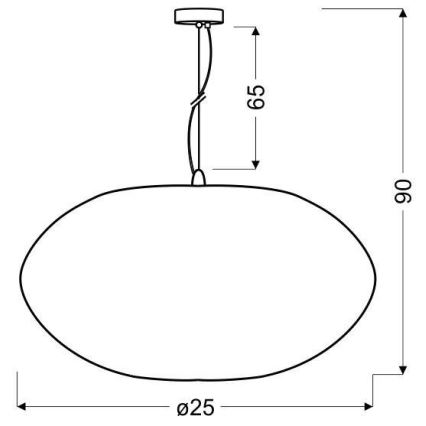 Suspension filaire PINIA 1xE27/60W/230V