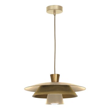 Suspension filaire PLATO 1xE27/15W/230V beige/doré