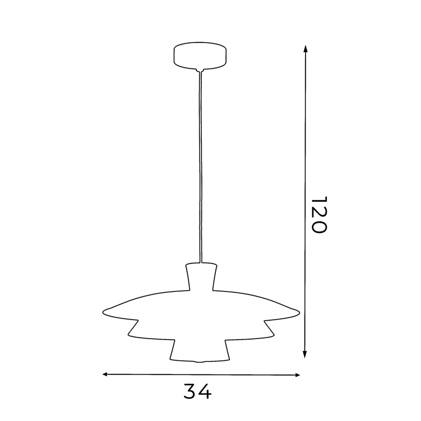 Suspension filaire PLATO 1xE27/60W/230V